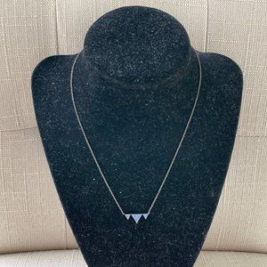 Nadri Women Necklaces Purple cubic zirconia ZigZag Pendant Hematite Tone Jewelry